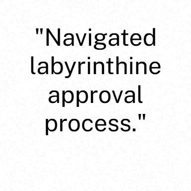 Navigated labyrinthine approval process