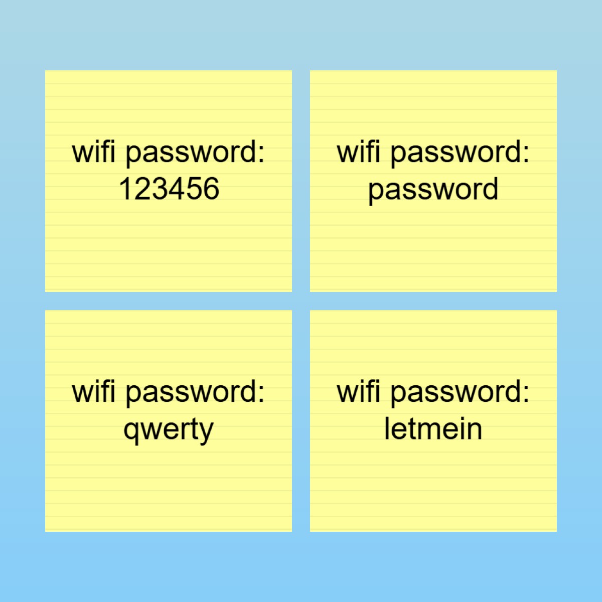 Top 10 Wifi Passwords